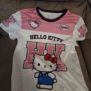 Hello Kitty Pink and White Short Sleeve Tee Medium